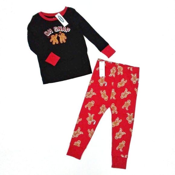 NWT Old Navy Christmas Gingerbread Holiday Pjs - Picture 1 of 3